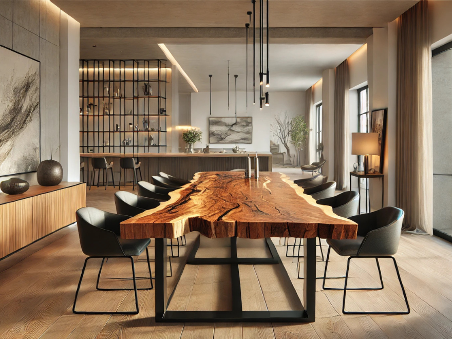 Oak Log Board – 3100 x 500 x 50 mm – Sanded