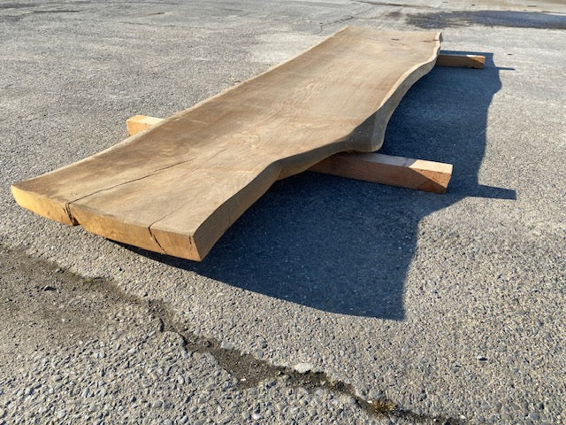 Planche en tronc de Chêne – 2980 x 660 x 55 mm – Ponçé