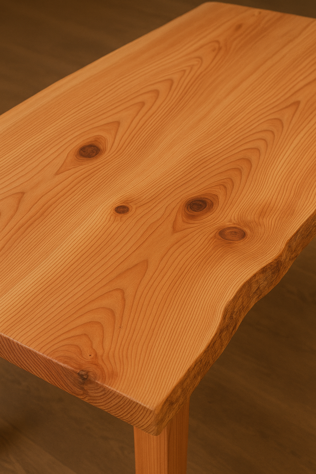 Planche en tronc de peuplier– 3480 x 760 x 80 mm – Ponçé